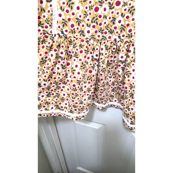 Hanna Andersson Girls Sleeveless Floral Dress Lace Trim Size US 12/150 Cotton Bl - Picture 5 of 8